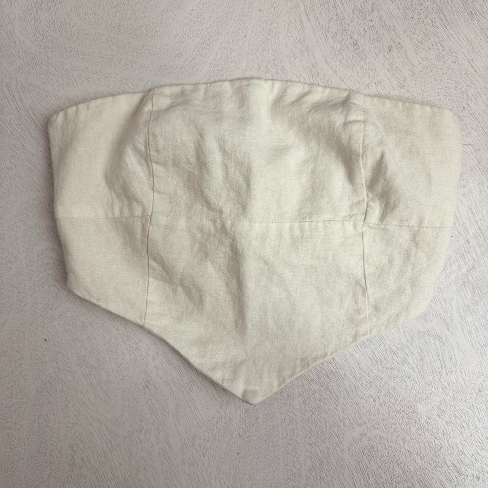 Cream Linen Tube Top